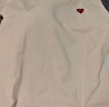 查爾斯桃心【王楚然同款】短袖T恤男女同款小愛(ài)心刺繡純色打底衫 本白 M 曬單實(shí)拍圖