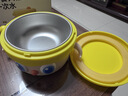皇寵大眼萌寶寶輔食碗 兒童注水保溫碗吸盤(pán)碗 不銹鋼餐具克洛黃 曬單實(shí)拍圖