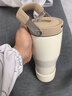膳魔師保溫杯大容量吸管杯高顏值女士水杯便攜提手杯子生日禮物TSKP 奶油杏仁 860ml 曬單實(shí)拍圖