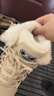 回力（Warrior）雪地靴女鞋冬季加絨加厚棉鞋女保暖靴子女百搭鞋子女 米色 38 曬單實(shí)拍圖