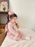 G.duck小黃鴨童裝嬰兒衣服春秋新生兒連體衣卡通可愛(ài)女寶寶滿(mǎn)月服哈衣 粉色 90cm 90碼(建議身高80-90 1歲-2歲) 曬單實(shí)拍圖