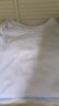 班尼路（Baleno）白色正肩長(cháng)袖T恤女2026春秋季新款寬松純棉打底衫女裝內搭上衣服 曬單實(shí)拍圖