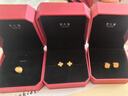 周大福四葉草黃金耳釘女足金耳飾(工費:260計價(jià))EOF1314生日禮物 足金 約2.20g 曬單實(shí)拍圖