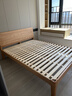 源氏木語(yǔ)橡木實(shí)木大板床日式臥室斜靠床現代簡(jiǎn)約小戶(hù)型原木風(fēng)雙人床家用床 【7】(高鋪)原木色單床1.5*2m(不含墊) 曬單實(shí)拍圖