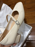 百麗浪漫千金優(yōu)雅瑪麗珍鞋女鞋2026新款休閑真皮單鞋JD019AQ6 米白 38 曬單實(shí)拍圖