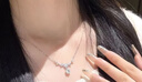 唯一（Winy）一克拉莫桑石紫藤花999足銀項鏈女款2026新款送女朋友生日禮物 曬單實(shí)拍圖