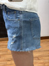UR2025夏季新款女裝休閑復古水洗毛須磨破牛仔短褲UYY850123 曬單實(shí)拍圖