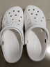 卡駱馳（CROCS）洞洞鞋貝雅男鞋女鞋輕便耐磨一腳蹬拖鞋休閑鞋|10126 白-100 37 /38(230mm) 曬單實(shí)拍圖