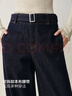 太平鳥(niǎo)本布腰帶彎刀牛仔褲2025年秋冬新款磨毛繭型香蕉闊腿牛仔褲 牛仔深藍 XL 170 曬單實(shí)拍圖