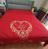 Fazeya恒源祥集團結婚四件套純棉100%全棉婚慶大紅色床單被套高端輕奢高 永結同心 床單款 1.5m四件套-被套200*230 曬單實(shí)拍圖