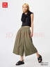優(yōu)衣庫女裝休閑裙褲/七分褲褲子尼龍479399 56 橄欖色 S /155/64A 曬單實(shí)拍圖