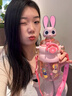 迪士尼（Disney）兒童吸管水杯搖頭公仔創(chuàng  )意水壺3-6歲幼兒園學(xué)生上學(xué)專(zhuān)用喝水杯子 春夏款 塑料杯身 不保溫 600ml 朱迪2080 曬單實(shí)拍圖