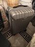 新秀麗（Samsonite）行李箱20英寸+28英寸拉桿箱子母套裝箱旅行密碼箱N(xiāo)X0銀色 曬單實(shí)拍圖