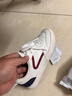 ZHR女鞋經(jīng)典撞色百搭小白鞋女韓版港風(fēng)平底休閑鞋子女 AT07F 米藍 36 曬單實(shí)拍圖