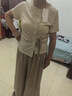 海拉其媽媽裝夏裝2026新款套裝40-60歲洋氣中老年女裝時(shí)尚簡(jiǎn)約母親衣服 米色 短袖+卡其色闊腿褲 3XL 推薦120-135斤 曬單實(shí)拍圖