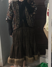 三吉黑花【精英衣櫥】【甜筒】新中式雪尼爾壓褶冬季半身裙絕美巨好看長(cháng)裙 棕咖 S 曬單實(shí)拍圖