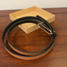 鉑吶苓腰帶 皮帶雙面百搭腰鏈裝飾裙子褲帶連衣裙牛仔褲時(shí)尚腰封 雙面百搭腰帶【黑+焦糖色面】 110cm 曬單實(shí)拍圖