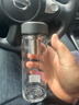 萬(wàn)象（WANXIANG）單層玻璃杯節日禮物水杯大容量便攜男女辦公泡茶杯子商務(wù)車(chē)載口杯 U273R-黑灰色-520ml 曬單實(shí)拍圖