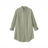 MUJI IDEE 女式 強捻 長(cháng)袖襯衫連衣裙 女裝裙子 連身裙 26年春季新品 煙熏綠色 均碼 （165/88A） 曬單實(shí)拍圖