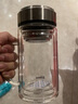 MVVWVV德國品質(zhì)新款保溫杯男款商務(wù)辦公室泡茶杯帶把手玻璃水杯雙層隔熱 [德國品質(zhì)質(zhì)保無(wú)憂(yōu)]鋼本色350ml 曬單實(shí)拍圖