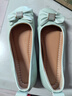 斷碼清倉媽媽鞋淺口平底鞋舒適軟底皮鞋女單鞋女鞋子女樂(lè )福Z-k66 藍色 37 曬單實(shí)拍圖