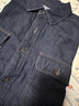 優(yōu)衣庫合作款/男裝女裝牛仔襯衫/水洗產(chǎn)品長(cháng)袖襯衣484245 68 深藍色 M 曬單實(shí)拍圖