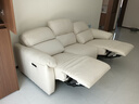 芝華仕（CHEERS）頭等艙慢調小家30375絨布零靠墻電動(dòng)沙發(fā)白2.20m奶油風(fēng)沙發(fā)客廳 明月白-三座雙電-2.20M-4級防水絨布 優(yōu)先發(fā)貨（詳詢(xún)客服） 曬單實(shí)拍圖