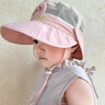 U&MUDI夏季寶寶帽子薄款透氣防曬遮陽(yáng)帽卡通男女兒童戶(hù)外披肩太陽(yáng)漁夫帽 粉色小兔-雙檐網(wǎng)款B 建議1-5歲 帽圍48-52cm 曬單實(shí)拍圖