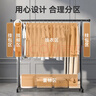 京東京造臥室陽(yáng)臺掛衣架可移動(dòng)落地晾衣架室內掛衣服1.3米火山灰 曬單實(shí)拍圖