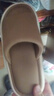果洛菲日式開(kāi)口亞麻拖鞋男女室內居家木地板軟底四季涼拖鞋 卡其 40-41  曬單實(shí)拍圖