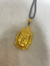 正品沙金銅合金同款如來(lái)佛吊墜黃金色佛頭項鏈男女項鏈久不掉色 永保平安[佛頭吊墜]+黑繩5.23 曬單實(shí)拍圖