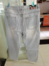 AEMAPE美國蘋(píng)果四季淺色哈倫牛仔褲男無(wú)彈力直筒寬松大碼九分褲百搭潮流 淺藍色 36 曬單實(shí)拍圖