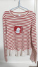 小茵曼童裝女童條紋長(cháng)袖t恤芭蕾風(fēng)26年春季兒童中小童甜美休閑上衣 條紋 130 曬單實(shí)拍圖