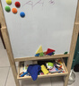 小頑豆兒童雙面支架式小黑板白板寫(xiě)字板畫(huà)架磁性實(shí)木升降大畫(huà)板生日禮物 曬單實(shí)拍圖