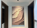 酷象輕奢高級感客廳裝飾畫(huà)浮雕立體感沙發(fā)背景墻落地畫(huà)抽象海浪玄關(guān)畫(huà) A款-流沙海浪 70*100cm 無(wú)框畫(huà)（松木內框） 藝術(shù)肌理砂巖畫(huà)【顆粒感】 曬單實(shí)拍圖