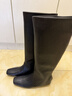 達芙妮棕色長(cháng)筒靴女2026新款秋冬加絨美拉德內增高褲管騎士高筒靴 黑色單里 36 曬單實(shí)拍圖