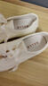 百麗（Belle）簡(jiǎn)約百搭小白鞋女26春新款商場(chǎng)牛皮輕便薄底休閑板鞋F6L1DAM6 米白色 37 曬單實(shí)拍圖