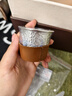 銀器時(shí)代 手工銀杯子足銀999石紋品茗杯待客杯主人杯茶道茶具銀水杯茶杯 銀色款40克+證書(shū)1只 70ml 曬單實(shí)拍圖