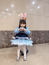 G.duck小黃鴨洛麗塔公主裙女童生日禮服春秋兒童連衣裙朱迪兔子警官服裝 裙子帶拖尾+兔子掛件 100 100碼建議90-100cm3-4歲 曬單實(shí)拍圖