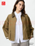 優(yōu)衣庫女裝休閑短茄克/巴恩風(fēng)外套夾克26春夏新款483807 484664 483807/33卡其色 XL 曬單實(shí)拍圖