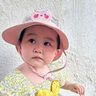 U&MUDI夏季寶寶帽子薄款透氣防曬遮陽(yáng)帽卡通男女兒童戶(hù)外披肩太陽(yáng)漁夫帽 粉色小兔-雙檐網(wǎng)款B 建議1-5歲 帽圍48-52cm 曬單實(shí)拍圖