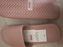 京東京造【抗菌皮紋拖】eva軟彈拖鞋居家室內防臭浴室涼拖女士粉色37-38 曬單實(shí)拍圖