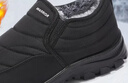 回力官方棉鞋男鞋冬季加絨加厚雪地靴男保暖防濺水一腳蹬男鞋爸爸鞋 黑色 42 曬單實(shí)拍圖