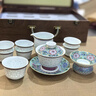 幽云水景德鎮茶具玲瓏功夫蓋碗套裝陶瓷家用手工鏤空客廳泡茶具整套 11頭青花鴻運蓮蓮玲瓏茶具 曬單實(shí)拍圖