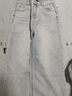 百圖（betu）女裝夏季新款牛仔闊腿褲棉感萊賽爾九分褲褲子女2505X15 曬單實(shí)拍圖
