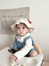 格林博士嬰兒帽子春秋新款蝴蝶結可愛(ài)貓咪寶寶遮陽(yáng)漁夫帽卡通戶(hù)外兒童盆帽 紅色蝴蝶結-小貓咪 帽圍43-48cm/參考年齡 4-24個(gè)月 曬單實(shí)拍圖
