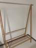 家逸衣帽架實(shí)木落地衣架臥室掛衣架可折疊衣架簡(jiǎn)約衣服架子櫸木120CM 曬單實(shí)拍圖