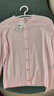 優(yōu)衣庫女裝棉莫代爾混紡圓領(lǐng)針織開(kāi)衫/毛衣毛衫外套26新款482977 10 水粉色 M 曬單實(shí)拍圖