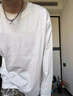 凡客誠品（VANCL）純棉長(cháng)袖T恤男春秋季圓領(lǐng)內搭衣服休閑寬松透氣打底衫 白色 XL 曬單實(shí)拍圖