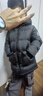 雪中飛兒童羽絨服男女童加厚新款簡(jiǎn)約冬季面包羽絨服外套黑色150 曬單實(shí)拍圖